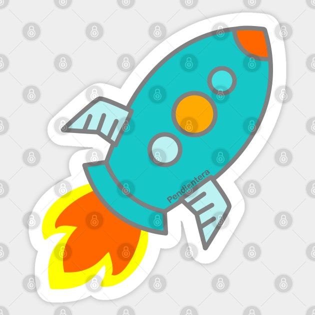 Rocket Sticker by Pendientera